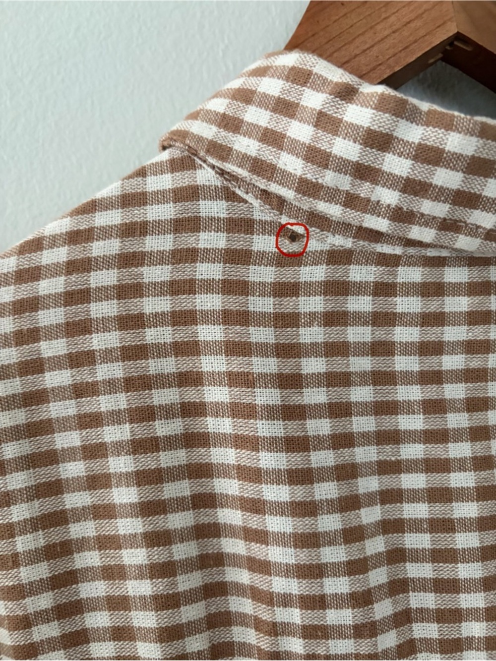 Max Studio London Gingham Linen blend Relaxed Linen Rayon Blouse Top Women’s L - Picture 15 of 15